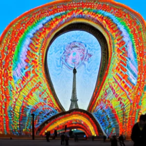Artistic representation for To See Paris and Win . Qajymuqan , Batyr of the Kazakh People
