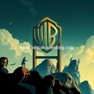 Artistic representation for Aew and warner bros. discovery forge new