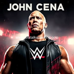 Artistic representation for John cena's defiant response: the rock's diss shatters wwe bad blood show