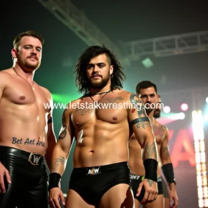 Artistic representation for The Coscto Guys are becoming AEW wrestlers for a night