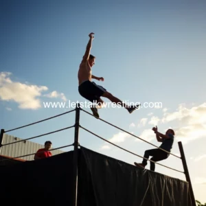 Artistic representation for First year students take a leap off the top rope in wrestling first year seminar