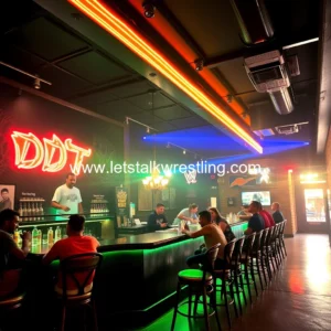 Artistic representation for Pro wrestling & south african flavors: ddt bar's unique las vegas experience.