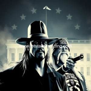 Artistic representation for Undertaker & hulk hogan: will they back trump for the white house?