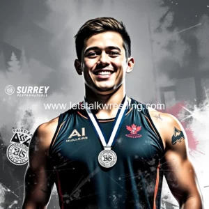 Artistic representation for Surrey wrestler wins silver at Pan Ams aiming for gold at worlds