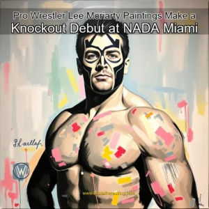 Artistic representation for Pro Wrestler Lee Moriarty Paintings Make a Knockout Debut at NADA Miami