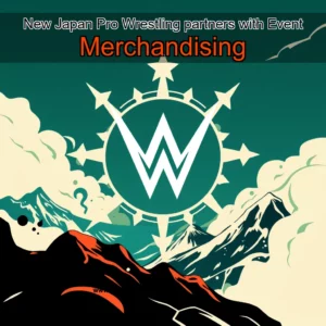 Artistic representation for New Japan Pro Wrestling partners with Event Merchandising
