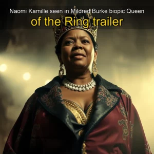 Artistic representation for Naomi Kamille seen in Mildred Burke biopic Queen of the Ring trailer