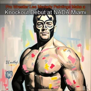 Artistic representation for Pro Wrestler Lee Moriarty Paintings Make a Knockout Debut at NADA Miami