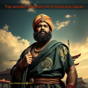 Artistic representation for Top wrestler Abraham off to India and Japan