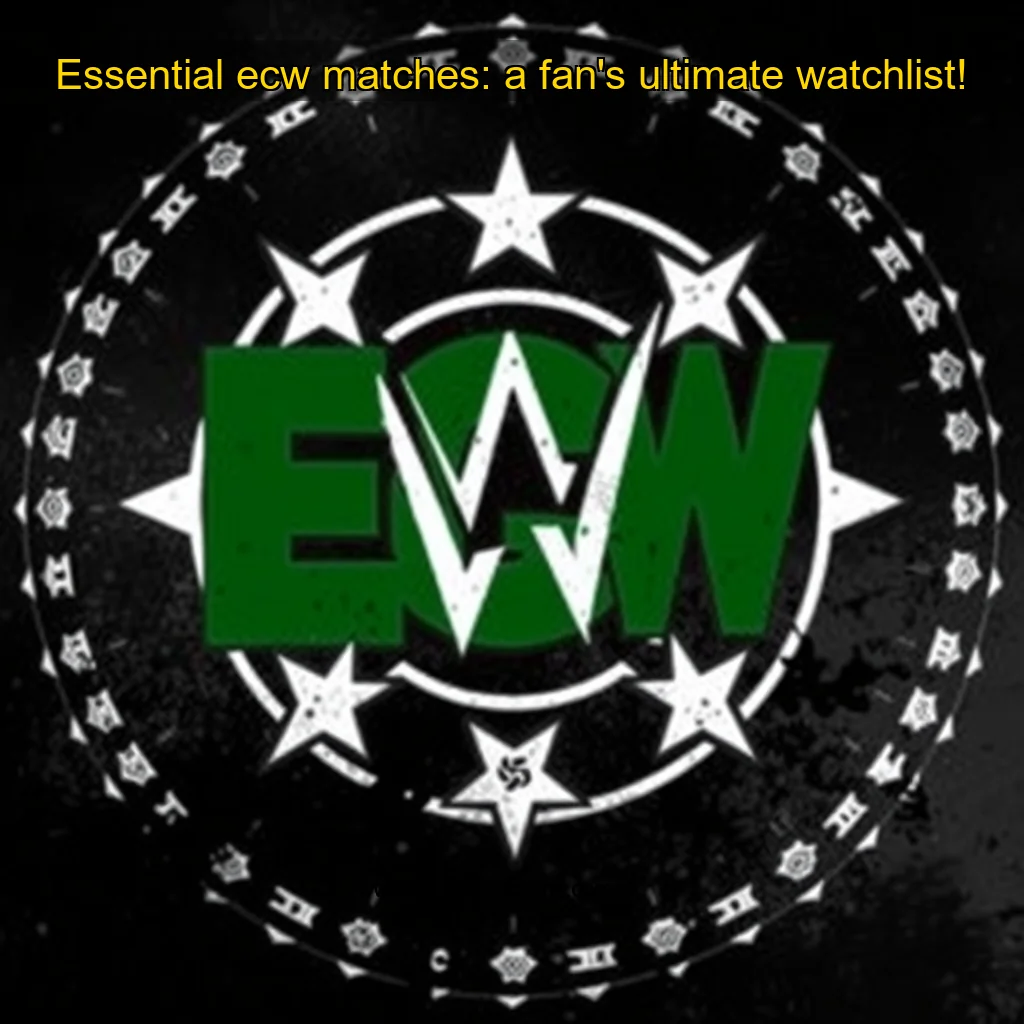 You are currently viewing Essential ecw matches: a fan’s ultimate watchlist!