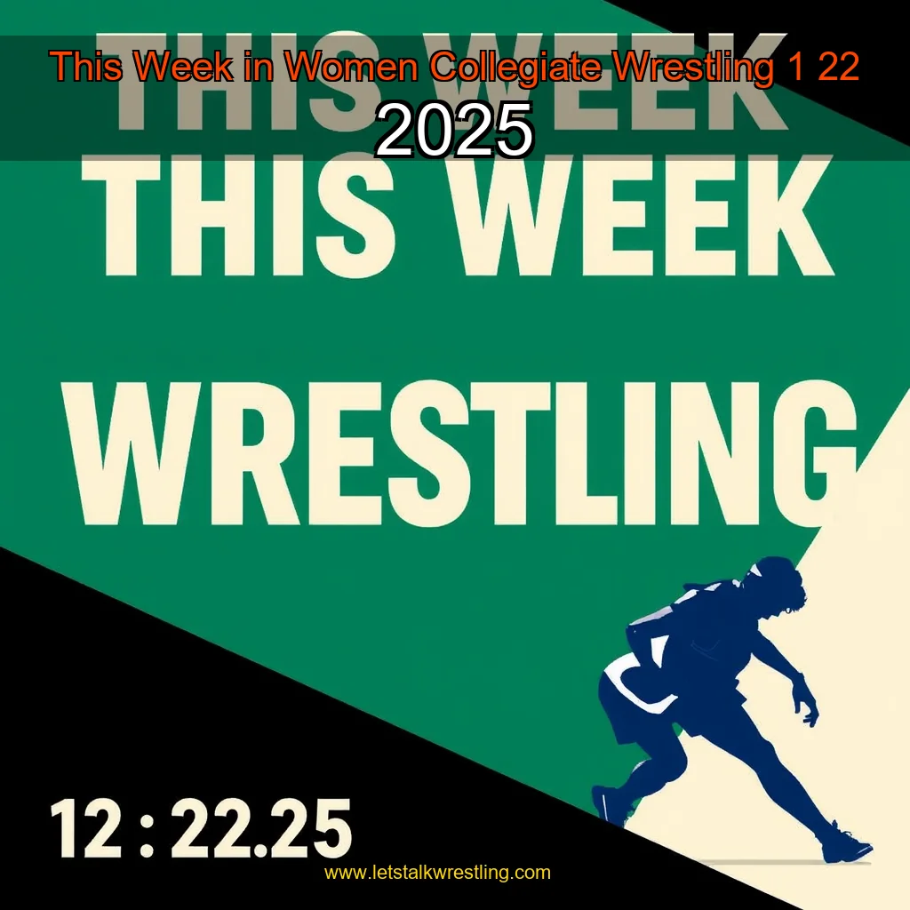 Read more about the article This Week in Women Collegiate Wrestling  1  22  2025