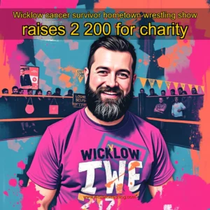 Artistic representation for Wicklow cancer survivor hometown wrestling show raises 2 200 for charity