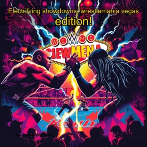 Artistic representation for Electrifying showdowns: wrestlemania vegas edition!