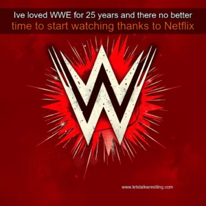 Artistic representation for Ive loved WWE for 25 years and there no better time to start watching thanks to Netflix