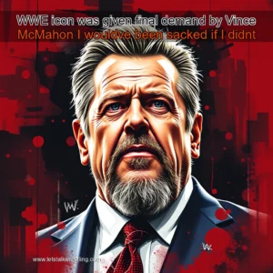 Artistic representation for WWE icon was given final demand by Vince McMahon I wouldve been sacked if I didnt