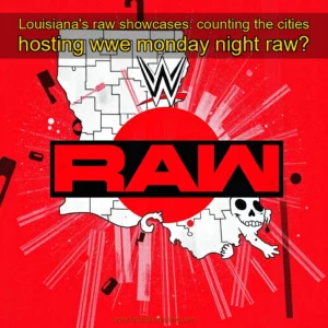 Artistic representation for Louisiana's raw showcases: counting the cities hosting wwe monday night raw?