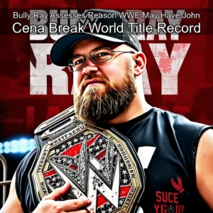 Artistic representation for Bully Ray Assesses Reason WWE May Have John Cena Break World Title Record
