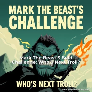 Artistic representation for Mark The Beast'S Bold Challenge: Who'S Next Troll?