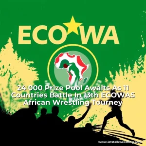 Artistic representation for 24 000 Prize Pool Awaits As 11 Countries Battle In 13th ECOWAS African Wrestling Tourney