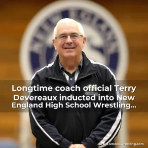 Artistic representation for Longtime coach official Terry Devereaux inducted into New England High School Wrestling Hall of Fame
