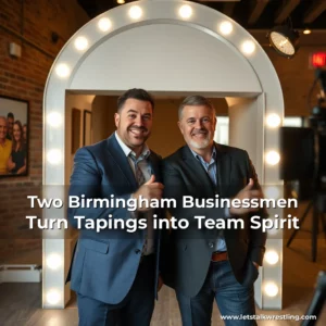 Artistic representation for Two Birmingham Businessmen Turn Tapings into Team Spirit