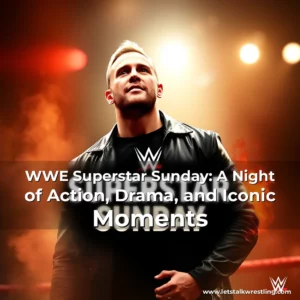 Artistic representation for WWE Superstar Sunday: A Night of Action, Drama, and Iconic Moments