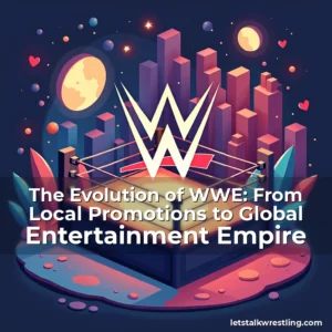 Artistic representation for The Evolution of WWE: From Local Promotions to Global Entertainment Empire